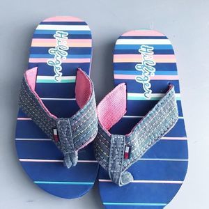 MBoys Hilfiger Chambray Flip Flip Sandals 8